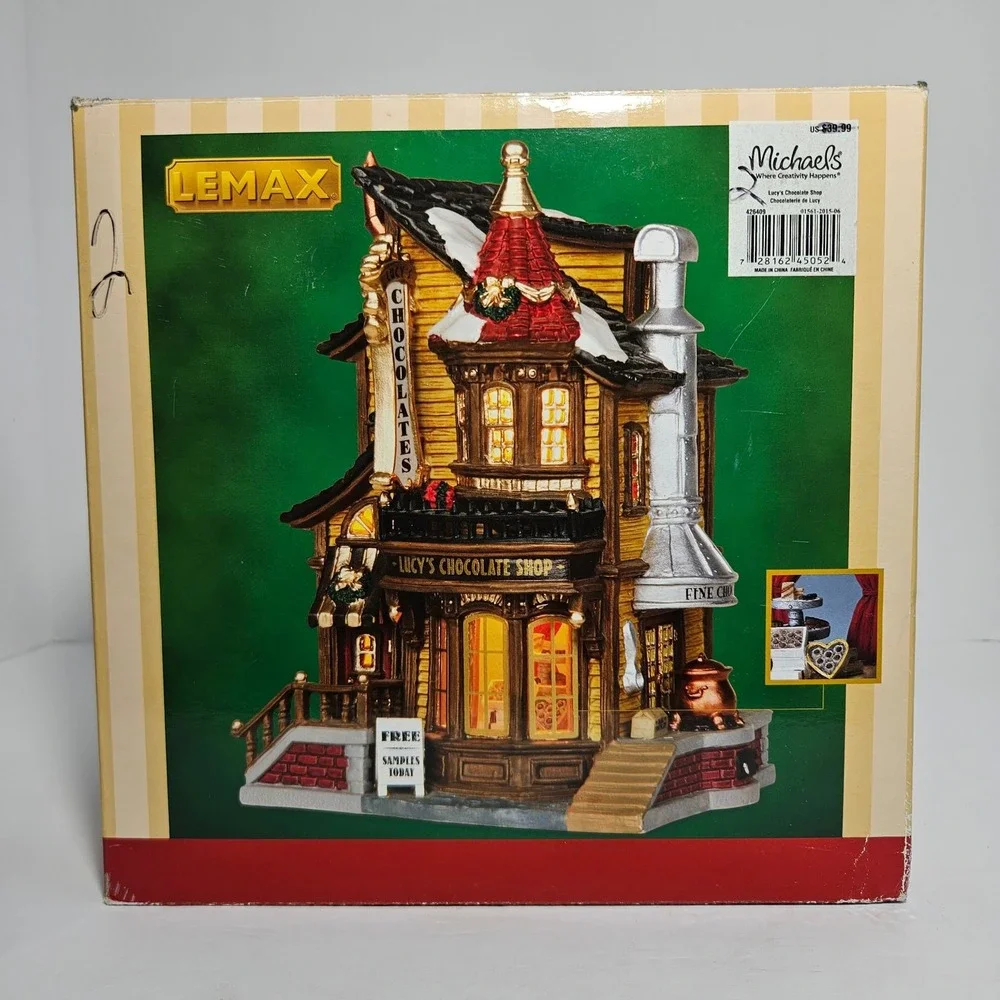Lemax Caddington Village Lucy's Chocolate Shop 45052 Lighted House 2004 Boxed